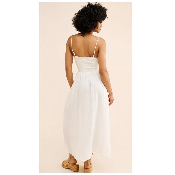 Free People Sweet Nothings Cotton Gauze Midi Sundress Size Small - Picture 2 of 12